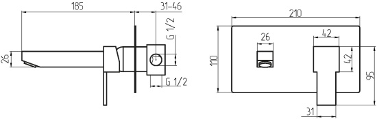 Смеситель для раковины Migliore Kvant ML.KVT-2745.CR с внутренней частью