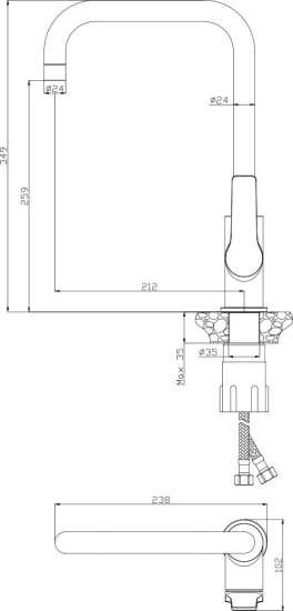 Смеситель для кухни Olive'S Asturia 30432AS