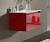 Тумба с раковиной Sanvit Флай 75 красный глянец