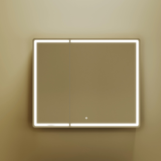 Зеркало-шкаф Sancos Mirror 90 дуб чарльстон, с LED подсветкой
