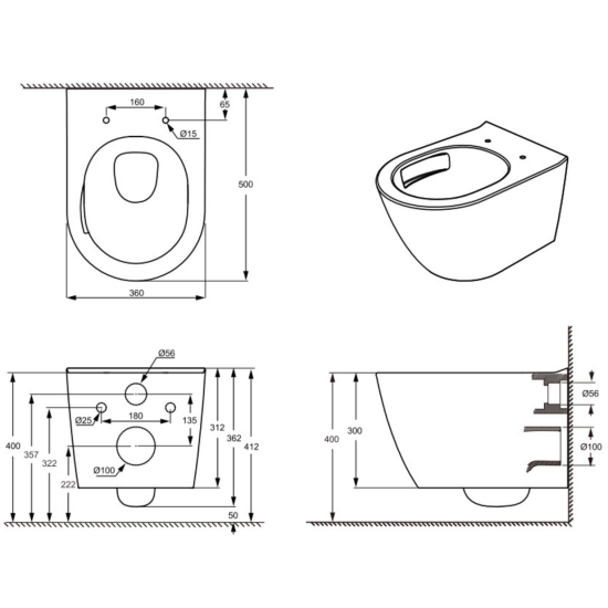 Инсталляция Grohe Rapid SL 38772001 с кнопкой + унитаз подвесной CeramaLux TR0199
