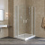 Душевой уголок Vegas Glass EFA-F LUX 100*90 01 crystalvision R профиль белый, стекло crystalvision
