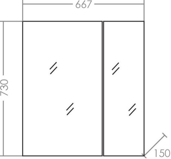 Мебель для ванной СанТа Калипсо Люкс 70 подвесная 2 ящика