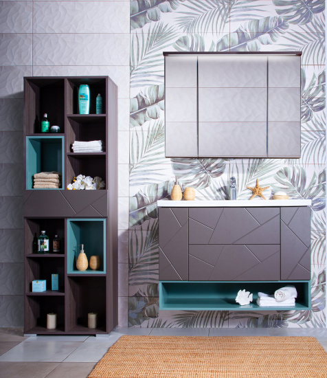 Полка Бриклаер Кристалл 100 под тумбу, муссон