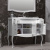 Тумба с раковиной Opadiris Лаура 100 белая матовая, с раковиной из литьевого мрамора