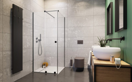 Душевой уголок Radaway Furo Black KDJ RH 90x80 L