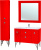 Тумба с раковиной Bellezza Луссо 100 красная