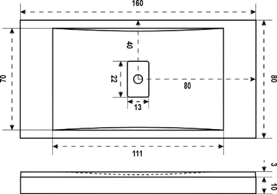 Поддон для душа Good Door Flow 160x80, с ножками и экраном