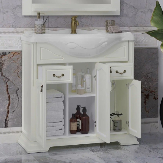 Мебель для ванной Opadiris Риспекто 85 слоновая кость