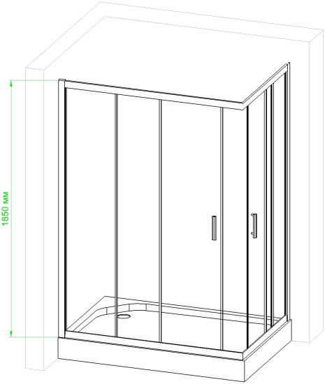 Душевой уголок Royal Bath HPD RB8120HPD-T-BL 120x80
