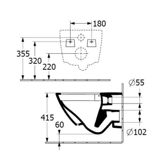 Унитаз подвесной Villeroy & Boch Subway 3.0 4670TSR1 с сидением