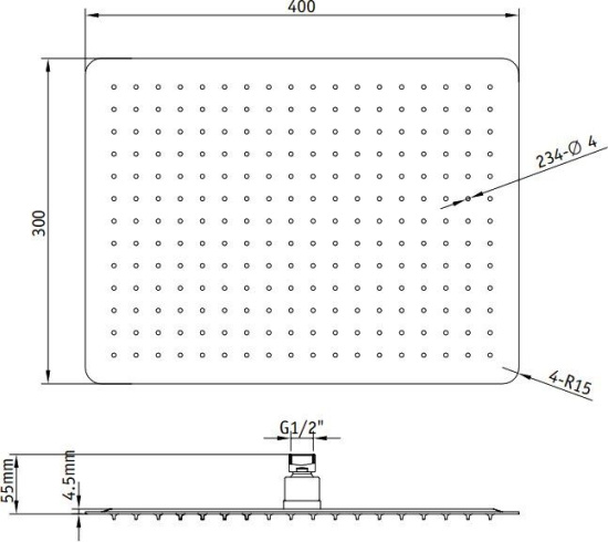 Верхний душ RGW Shower Panels SP-84-40