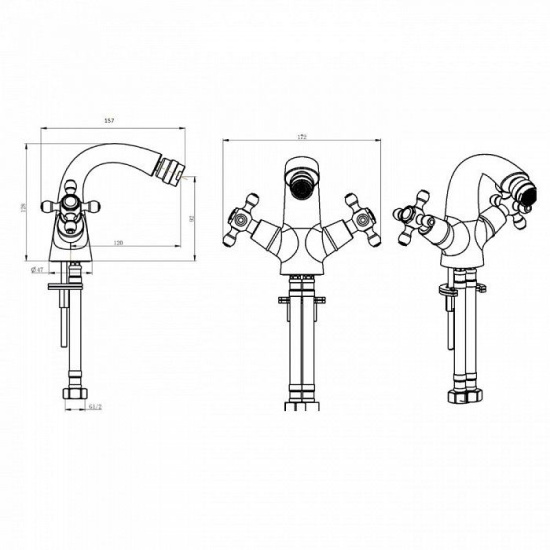 Смеситель для биде Boheme Flora 316-FL