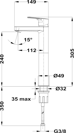 Смеситель для раковины Teka Manacor 843111280