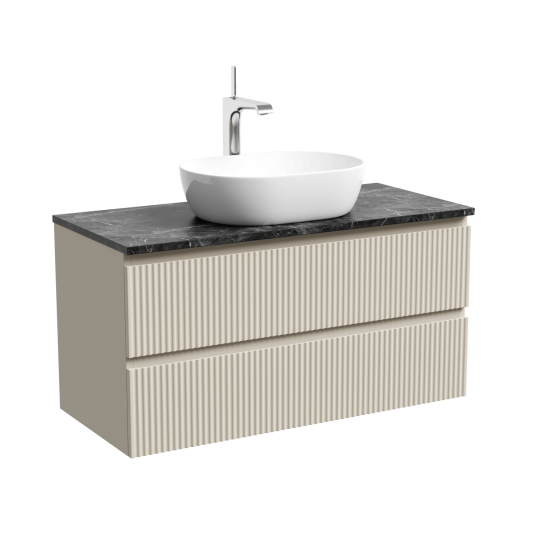 Тумба с раковиной Sancos Snob R 100 Beige Soft SNR100CE, подвесная