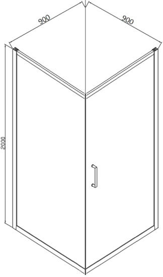 Душевой уголок Bravat Drop 90х90х200