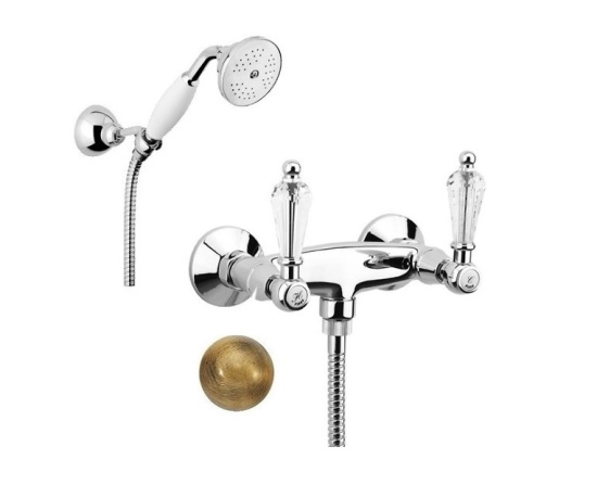 Смеситель для душа Fiore Gioielli Swarovski® 08ZZ0602, бронза
