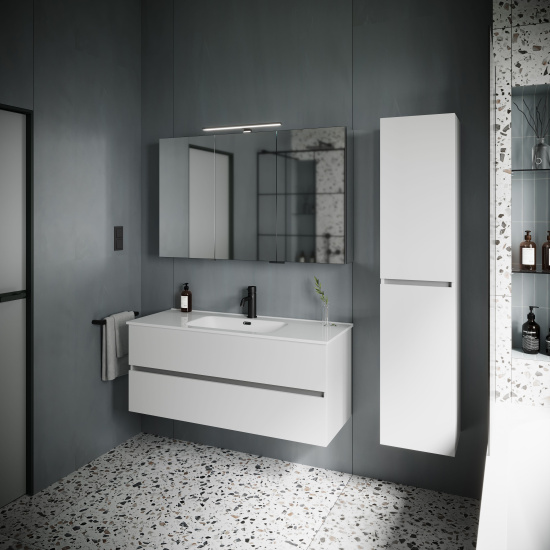 Тумба с раковиной Sancos Urban 120 белый глянец