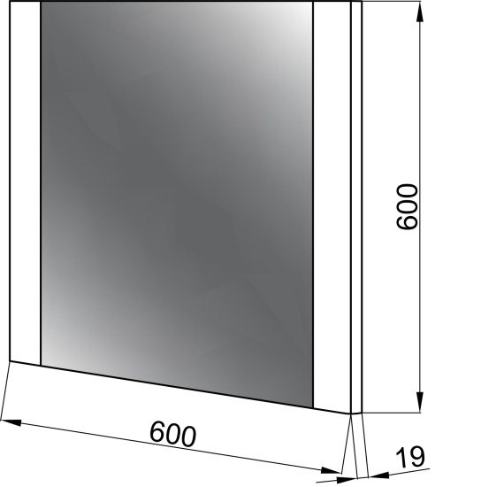 Зеркало Cerutti SPA Пьемонт 60 без подсветки