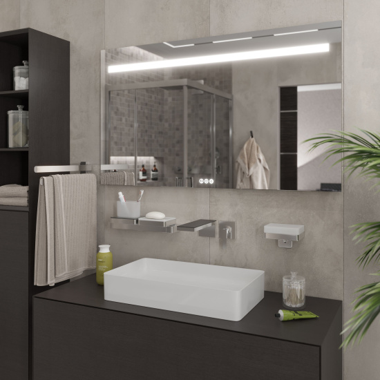 Зеркало Laufen Leelo 120 с подсветкой, с настенным освещением
