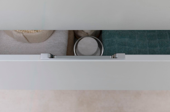 Тумба с раковиной Aquanet Алвита new 60 подвесная, серый, с ящиками