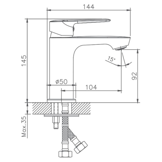 Смеситель для раковины Haiba HB10563 хром
