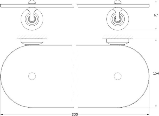 Полка 3SC Stilmar STI 216 золото, 80 см
