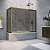 Шторка на ванну Vegas Glass ZV+ZVF TUR NOVO 170*70 05 07, профиль бронза, стекло графит