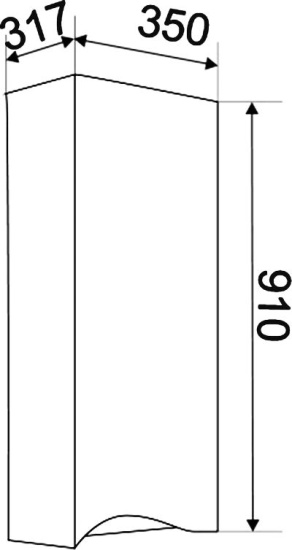 Шкаф 1MarKa Этюд 35П белый глянец