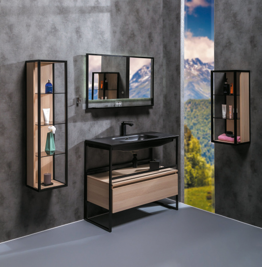Тумба с раковиной Armadi Art Loft 100 light wood, напольная