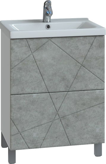 Тумба с раковиной Vigo Geometry 70 бетон