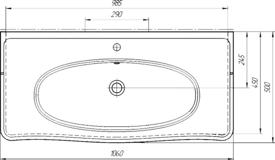 Тумба с раковиной Opadiris Кантара 105 белая
