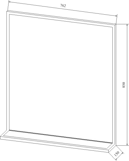 Зеркало Sanflor Норд 80 тауп, с полкой