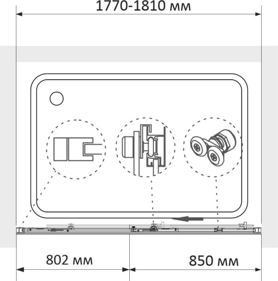 Шторка на ванну RGW Screens SC-45 180х150, профиль хром
