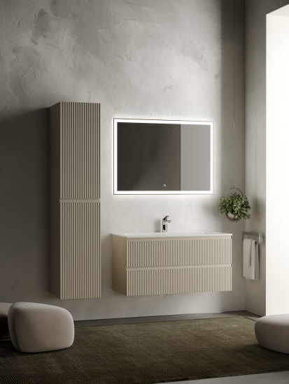 Тумба с раковиной Sancos Snob R 100 Beige Soft SNR100CE, подвесная
