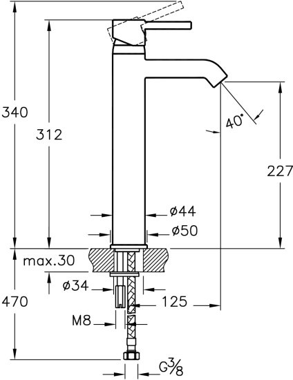 Мебель для ванной Stworki Ольборг 100 столешница дуб французский, без отверстий, 2 тумбы 50, с раковиной Vitra Shift