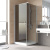 Душевой уголок Vegas Glass EP-Fis LUX 80*120 07 07 L, профиль матовый хром, стекло графит