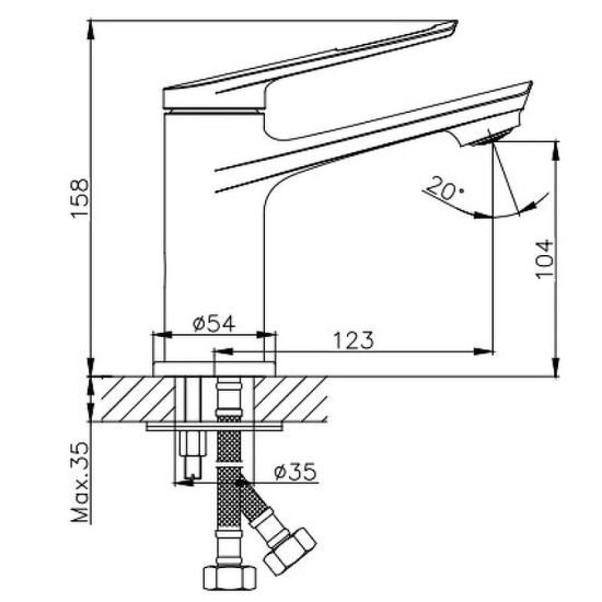 Смеситель для раковины Haiba HB10595 хром