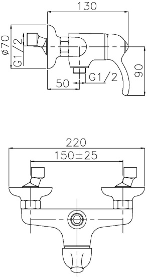 Смеситель для душа Migliore Lem 25868 бронза