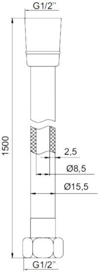 Душевой шланг Iddis Shower Hose 04P15BLi19 1.5 м