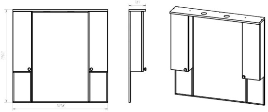 Мебель для ванной Misty Латте 105