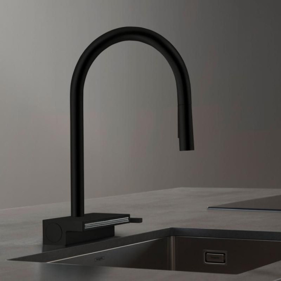 Смеситель для кухни Hansgrohe Aquno Select M81 73837670 матовый черный