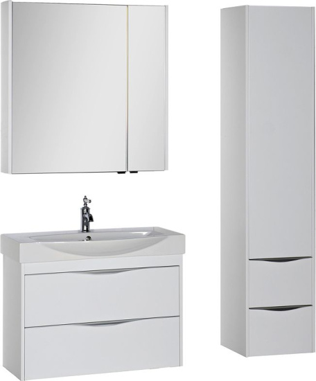 Зеркало-шкаф Aquanet Франка 85 белый