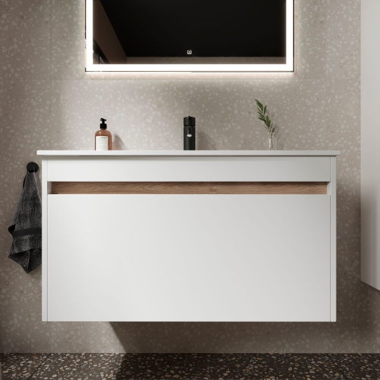 Мебель для ванной Sancos Smart 90 белый глянец
