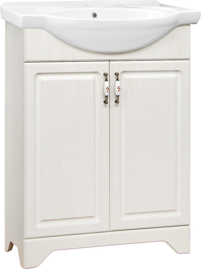 Тумба с раковиной Style Line Олеандр-2 65 Люкс, рельеф пастель