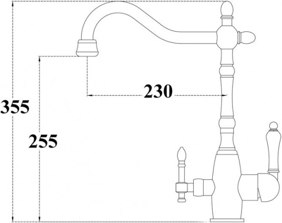 Смеситель для кухни Zorg Sanitary ZR 312 YF-33-satin