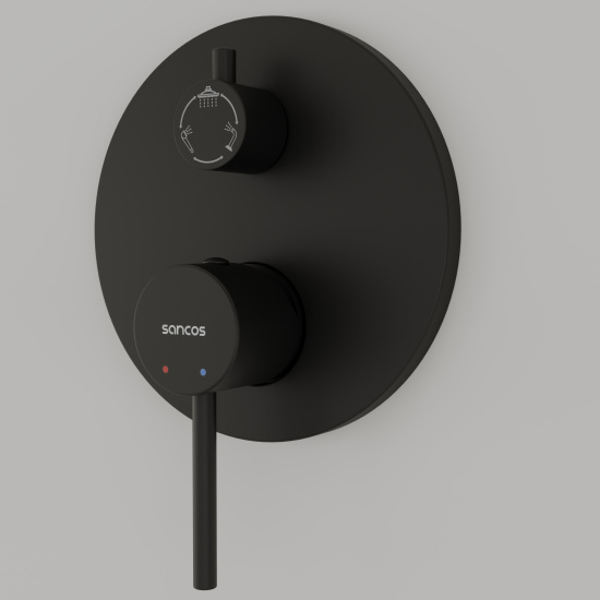 Душевая система SANCOS Select SC3004MB, черная матовая