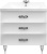 Тумба с раковиной Marka One Belle 75Н Spirale White