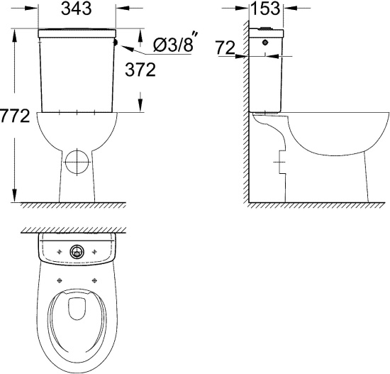 Бачок для унитаза Grohe Bau Ceramic 39437000
