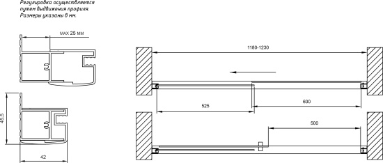 Душевая дверь в нишу Vegas Glass ZP TUR NOVO 120 09 10 120 см, профиль золото, стекло сатин